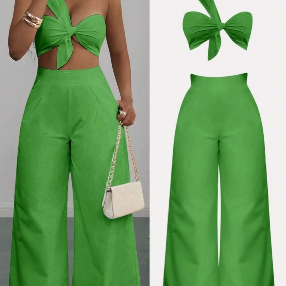 Brand New ZIVAH Wide Leg 2 Piece Trouser Set for Shein - Size Medium - Picture 4 of 8